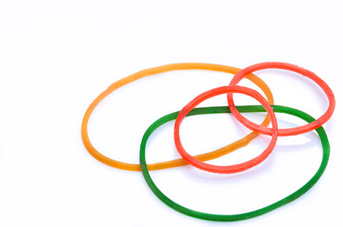 Rubber Band on white background